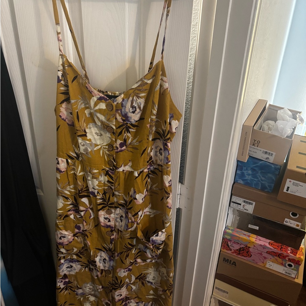 Floral Mustard Dress